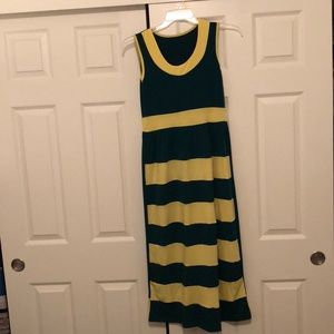 Yellow green maxi dress